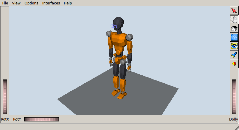 JVRC-1 humanoid model in OpenRAVE